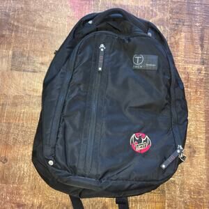 Tumi T-Tech Black Ballistic Nylon Backpack Travel Gear Bag Custom WEST Bat Logo